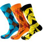 3-Pack of Argyle Colored Socks
