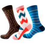 3-Pack of Colorful Socks: Aabstract Lines