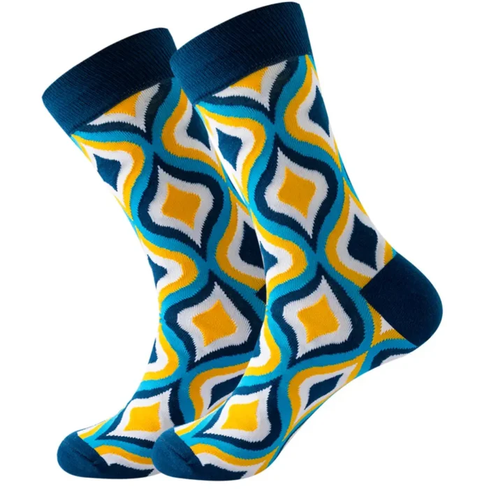 Hypnotic Patterns Colorful Sock