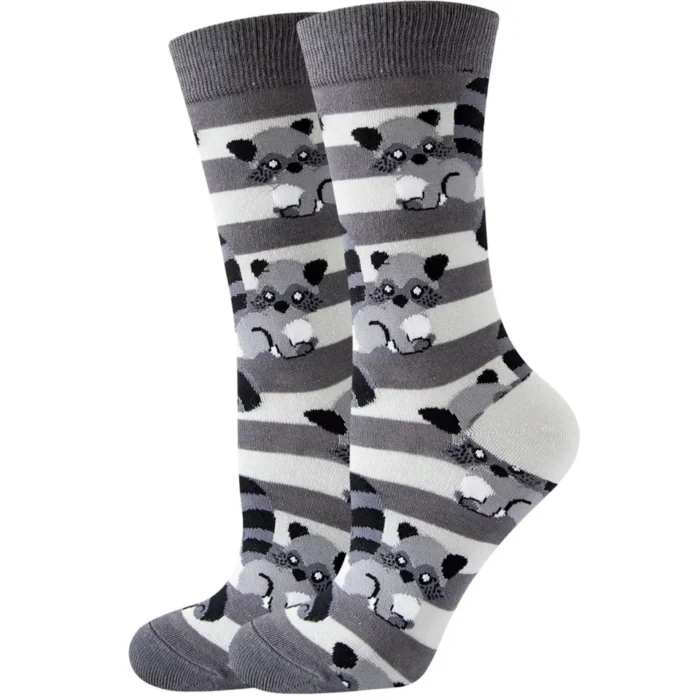 Raccoon Colorful Socks