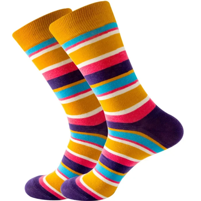 Six Colored Lines Sock