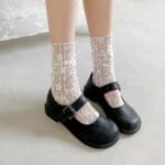 Girls' Flower Breathable Japanese Socks