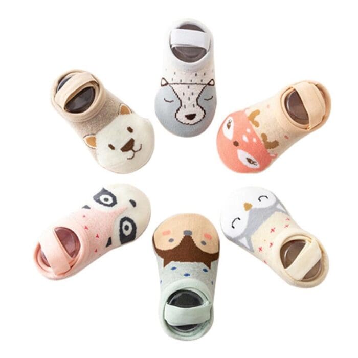 6-Color Non-Slip Baby Toddler Grip Slippers