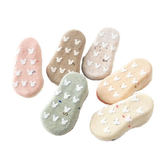 6-Color Non-Slip Baby Toddler Grip Slippers