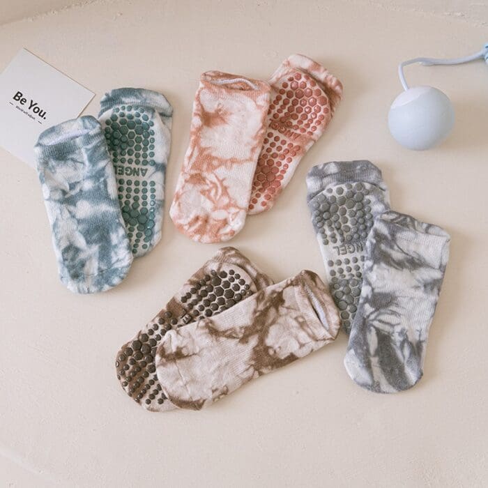 Breathable Tie-Dye Anti-Slip Yoga Socks