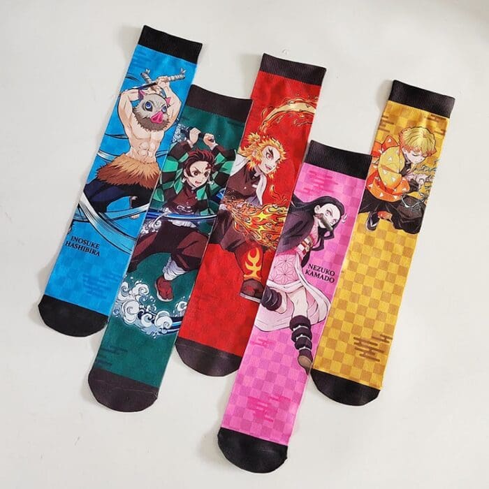 Demon Slayer Anime Cartoon Adult Socks