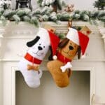 Dog Bone-Shaped Stocking for Xmas Decor