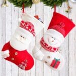 Large Knitted Santa Claus Xmas Stocking