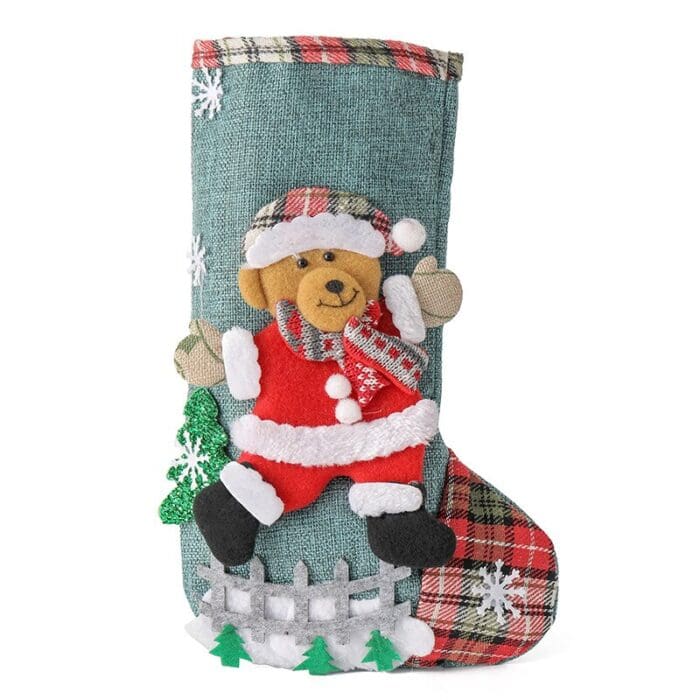 Large Santa & Snowman Christmas Candy Stocking