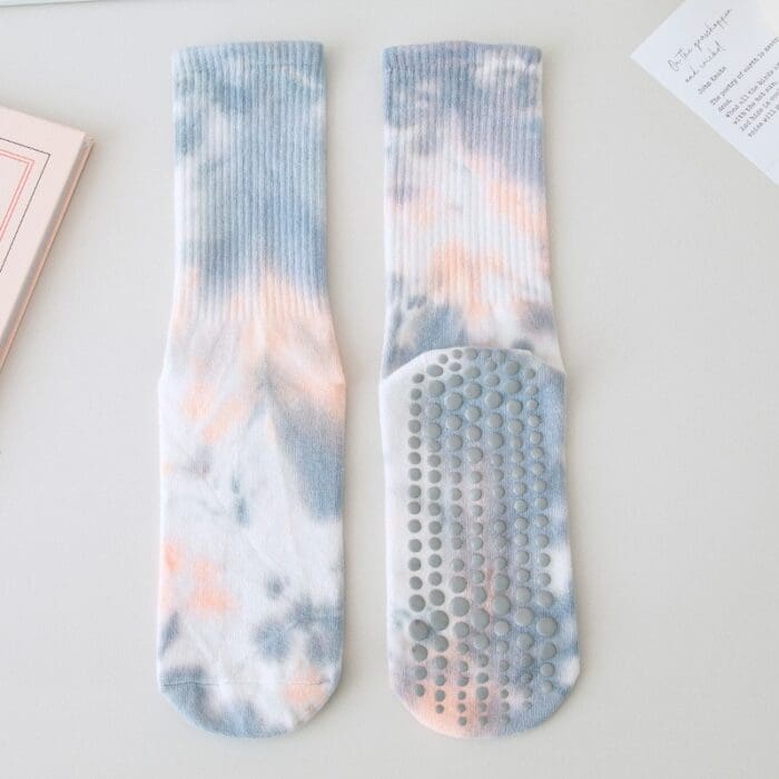 Tie-Dye Breathable Mid-Calf Yoga Socks