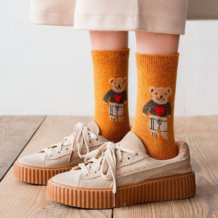 Winter Thick Kawaii Bear Harajuku Socks