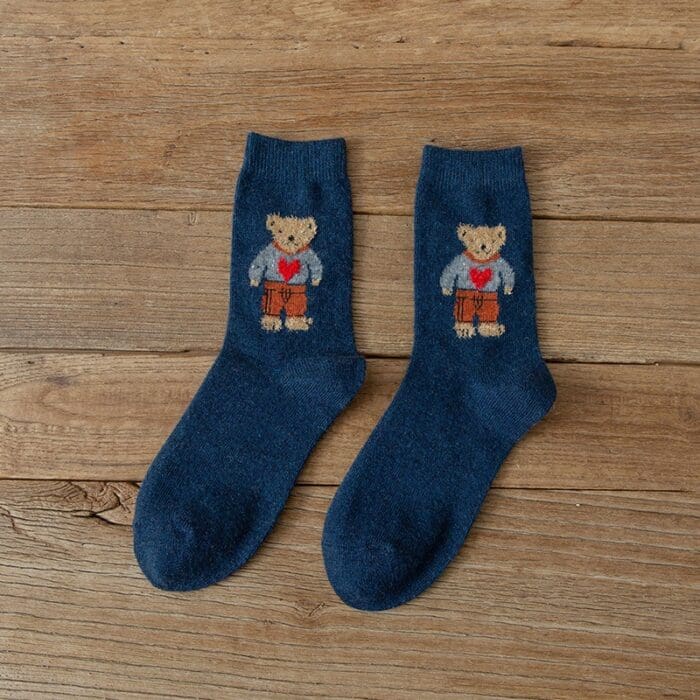 Winter Thick Kawaii Bear Harajuku Socks