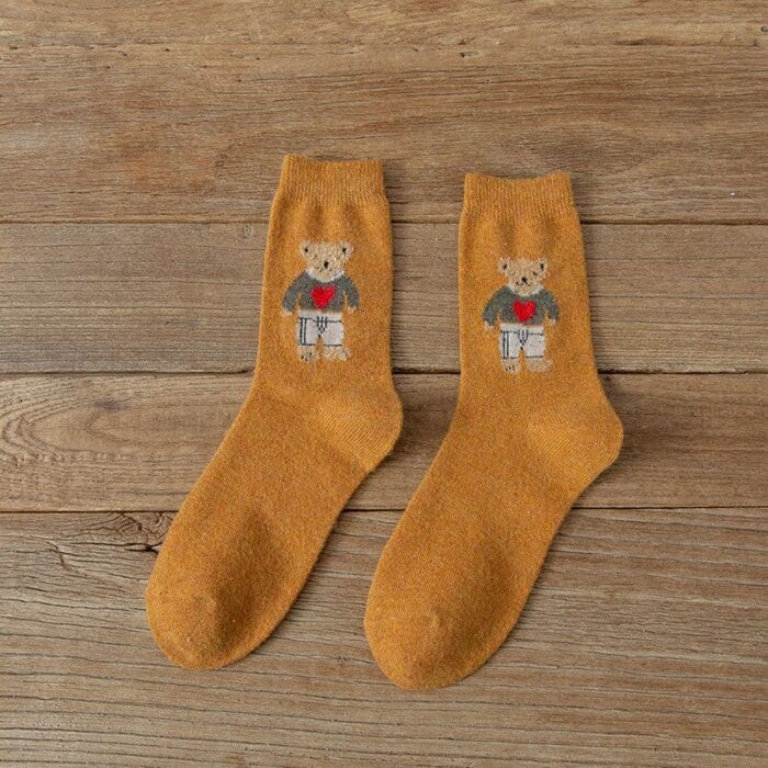 Winter Thick Kawaii Bear Harajuku Socks