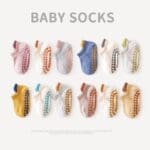 Anti-slip Baby Socks: 3 Pairs Rubber Grips