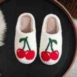 Adorable Cherry & Strawberry Plush Slippers