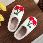 Adorable Cherry & Strawberry Plush Slippers