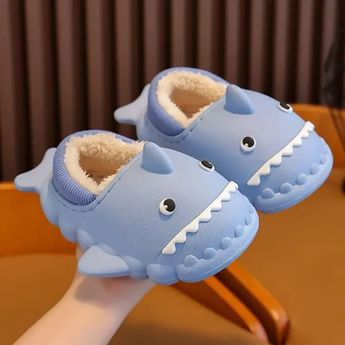 Children's Cartoon Shark Slippers | Autumn Winter Waterproof