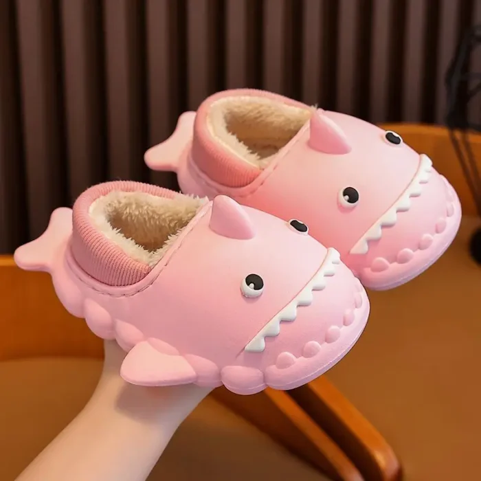 Children's Cartoon Shark Slippers | Autumn Winter Waterproof