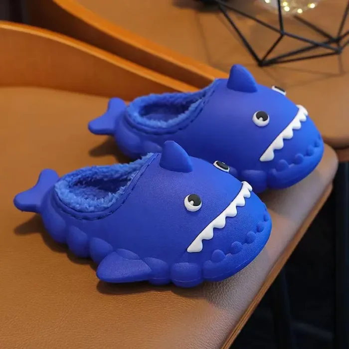 Children's Cartoon Shark Slippers | Autumn Winter Waterproof