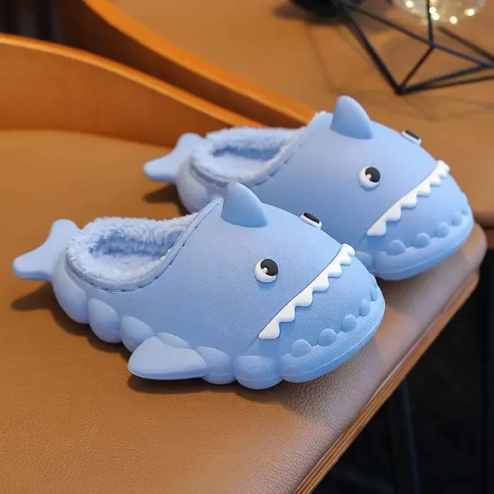 Children's Cartoon Shark Slippers | Autumn Winter Waterproof