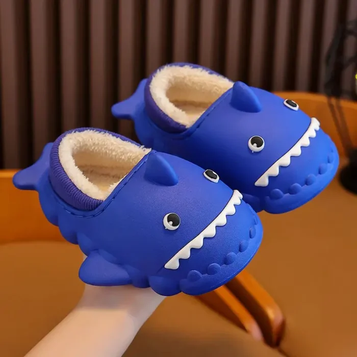 Children's Cartoon Shark Slippers | Autumn Winter Waterproof