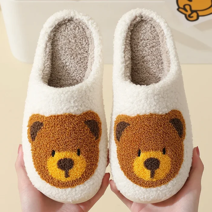 Cute Bear Home Slippers | Winter Warm House Shoes