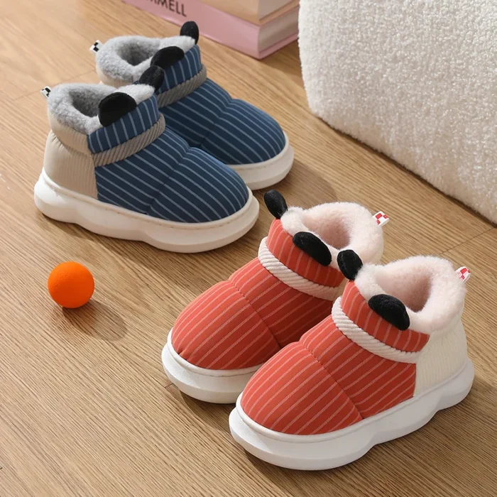 Cute Little Baby Slippers | Winter Warm Kids Furry Cotton Slippers
