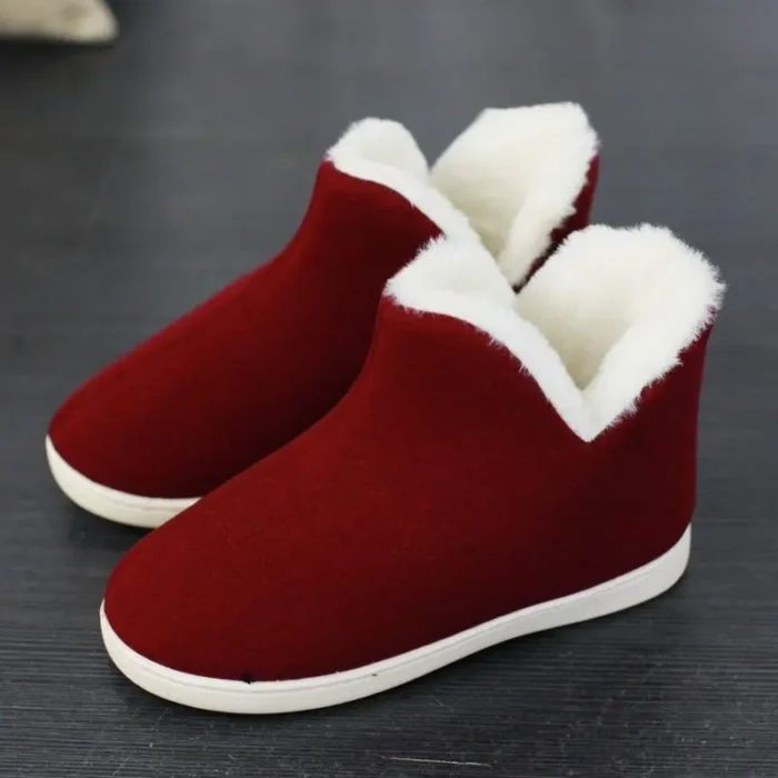 Family Unisex Suede Home Slippers Velvet Indoor Footwear