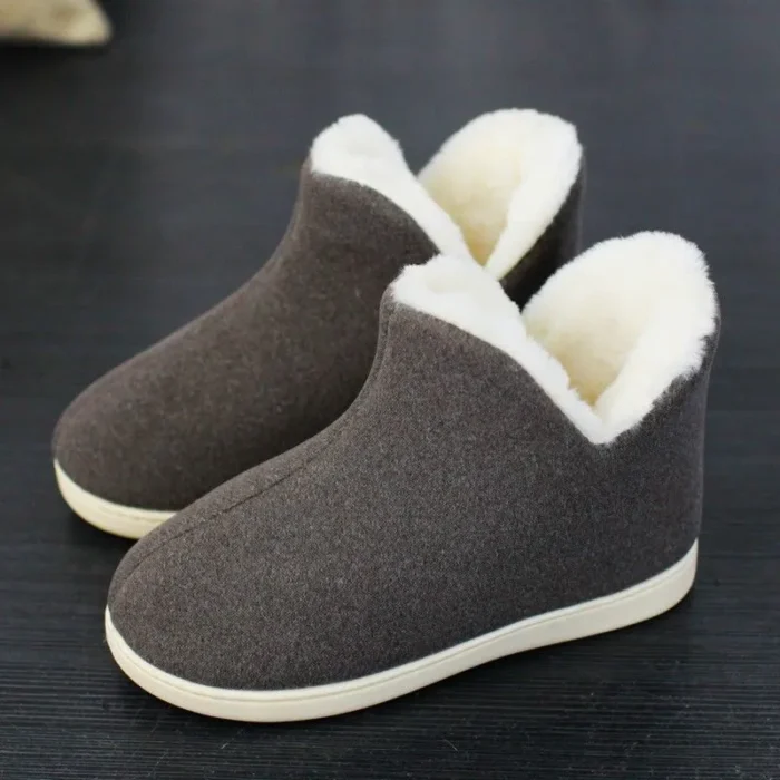 Family Unisex Suede Home Slippers Velvet Indoor Footwear