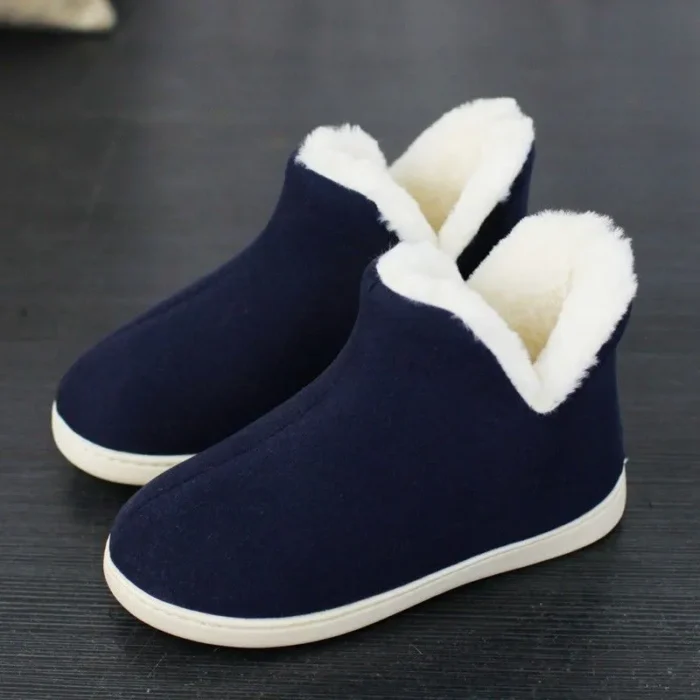 Family Unisex Suede Home Slippers Velvet Indoor Footwear