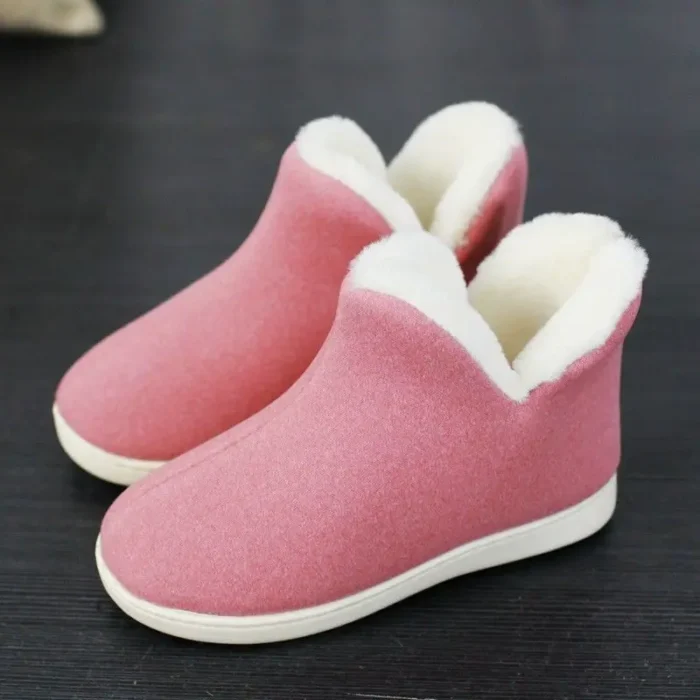 Family Unisex Suede Home Slippers Velvet Indoor Footwear