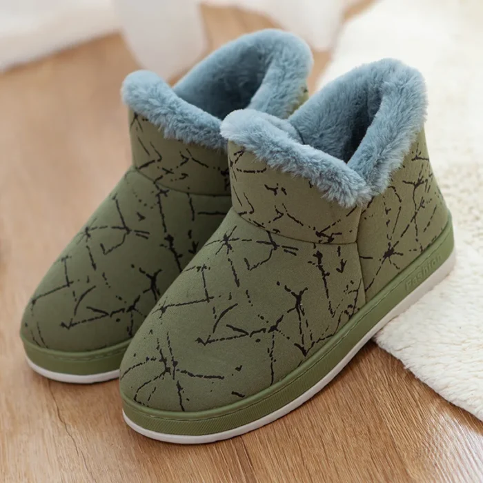 Female Winter Unisex Plus Size Casual Plush House Shoes