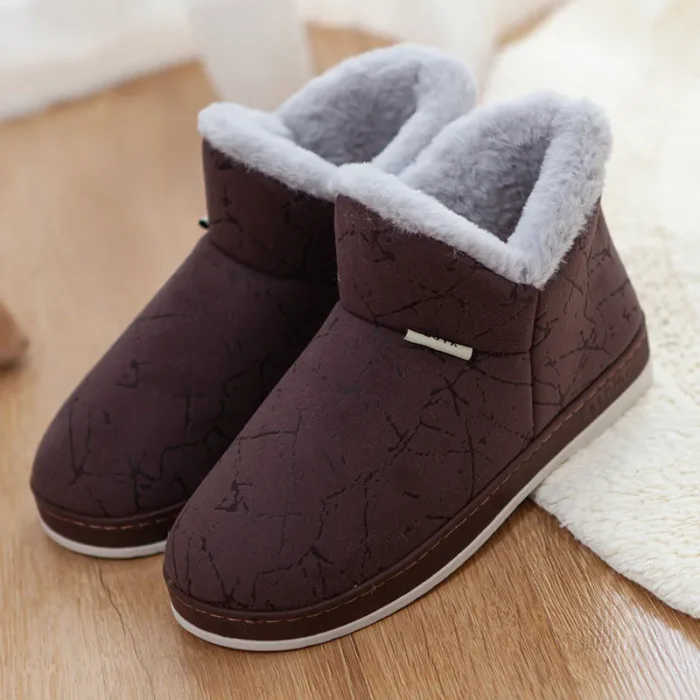 Female Winter Unisex Plus Size Casual Plush House Shoes