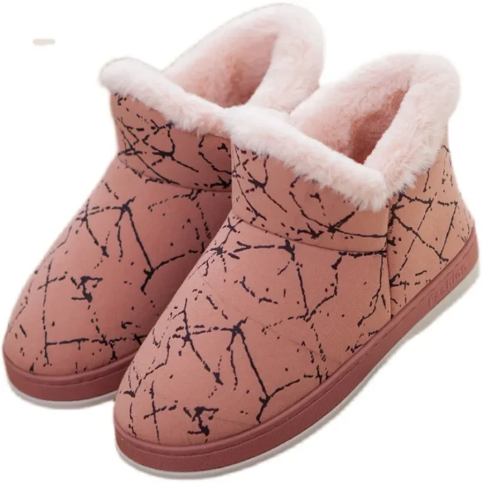 Female Winter Unisex Plus Size Casual Plush House Shoes