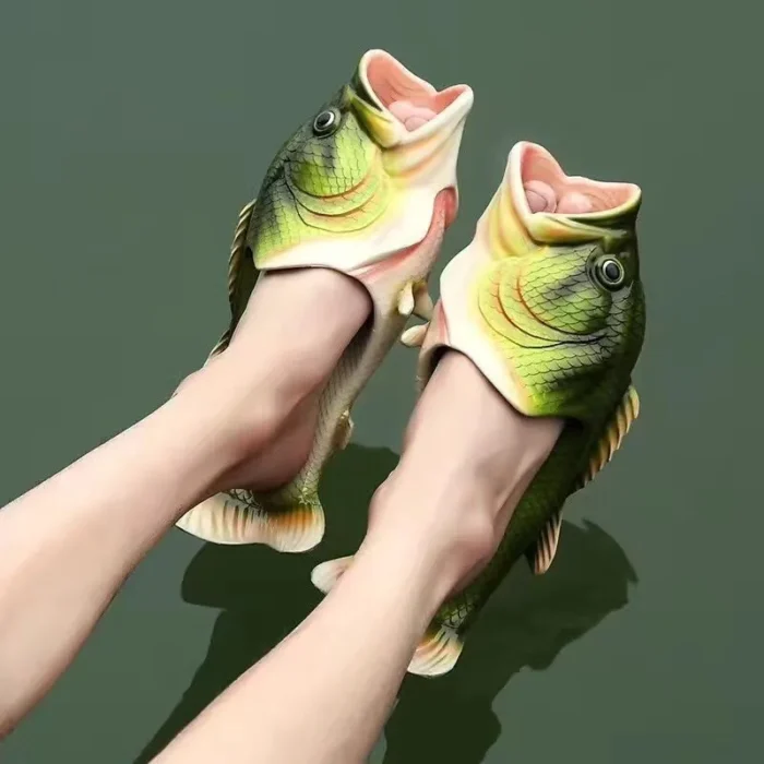 Funny Fish Slippers for Men | Family House Shoes