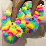 Furry Panda Slippers Kawaii Non-Slip Warm Home Shoes