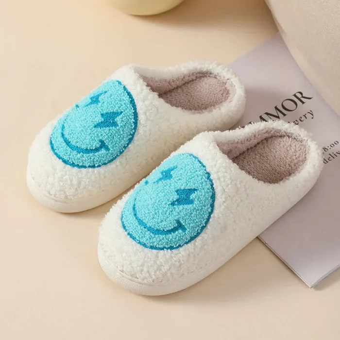 Heart & Smile Face Slippers Warm, Fluffy & Cozy Home Footwear
