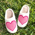 Heart-Themed Fluffy Slippers Perfect Birthday or Mother’s Day Gift
