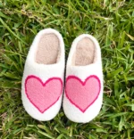 Heart-Themed Fluffy Slippers Perfect Birthday or Mother’s Day Gift