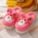 Home Indoor Slippers for Women | Winter Warm Cartoon Bear Slippers