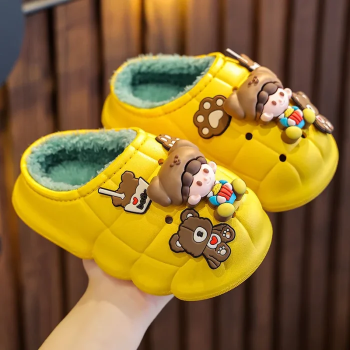 Home Warm Baby Cotton Furry Slippers Shoes