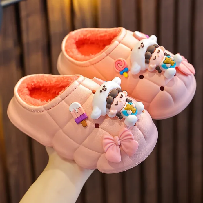 Home Warm Baby Cotton Furry Slippers Shoes