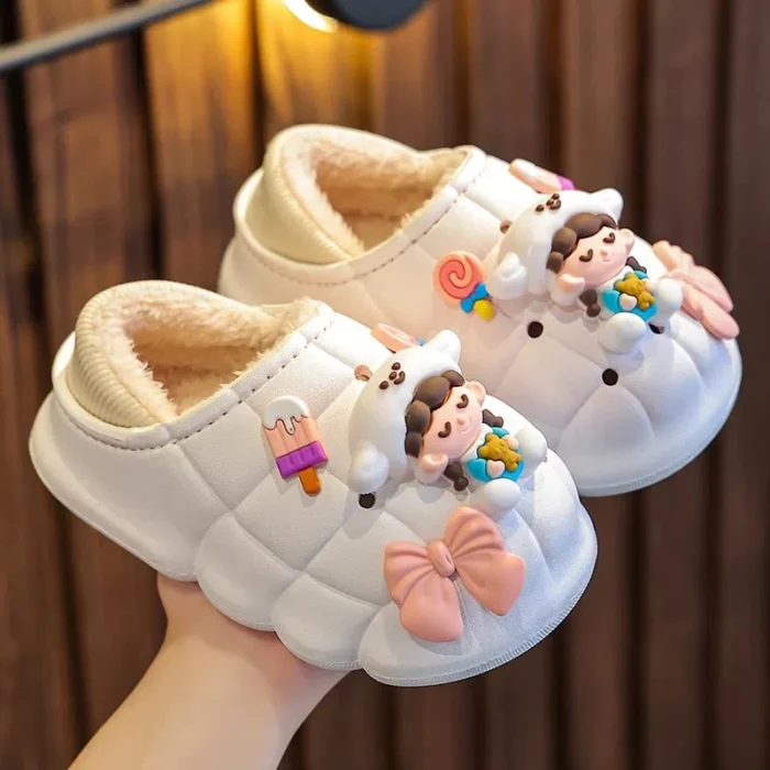 Home Warm Baby Cotton Furry Slippers Shoes