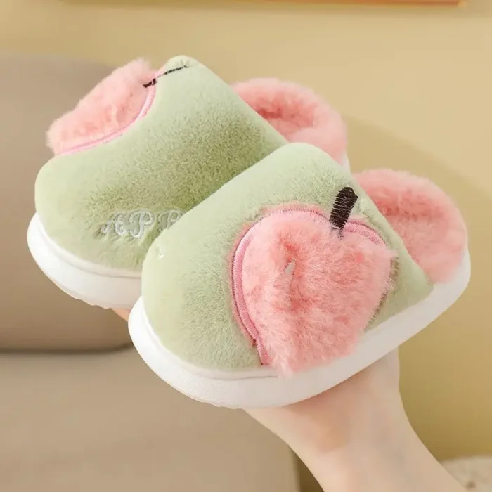 Lovely Baby Girls Cotton Slippers | Winter Children's Fur Slippers