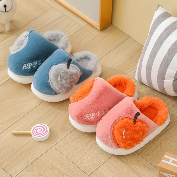 Lovely Baby Girls Cotton Slippers | Winter Children's Fur Slippers