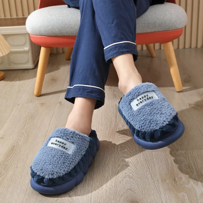 Men's Winter Floor Slippers Indoor Platform Shoes