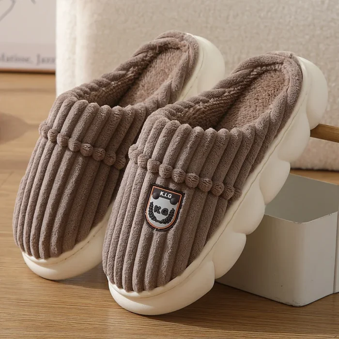 Men's Winter Floor Slippers Indoor Platform Shoes