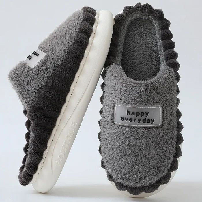 Men's Winter Floor Slippers Indoor Platform Shoes