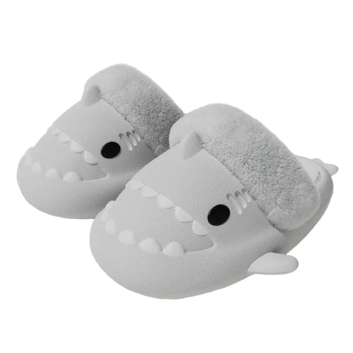 Shark Plush Slippers for Women and Men | Warm Cartoon Cotton Slippers