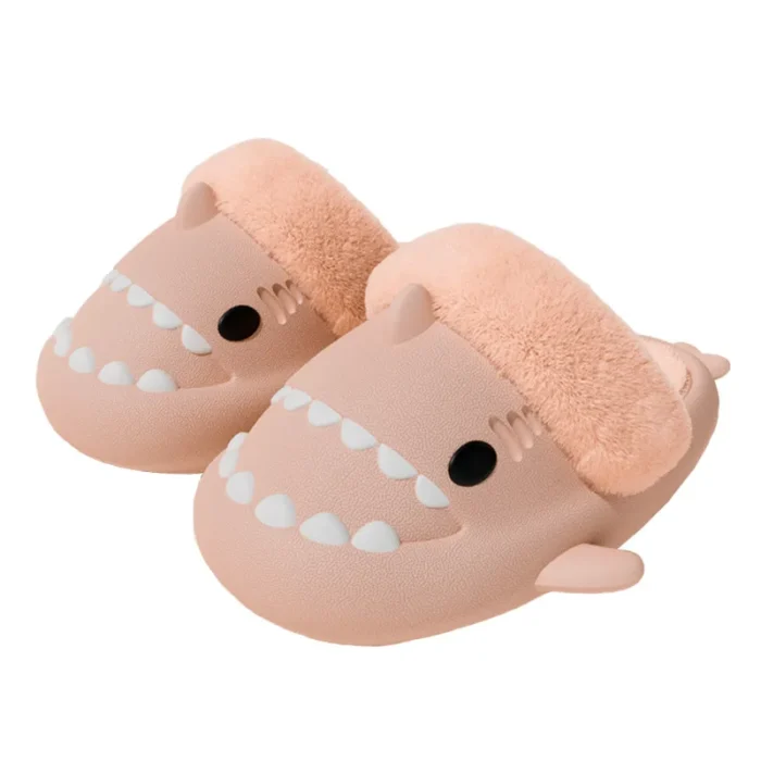 Shark Plush Slippers for Women and Men | Warm Cartoon Cotton Slippers